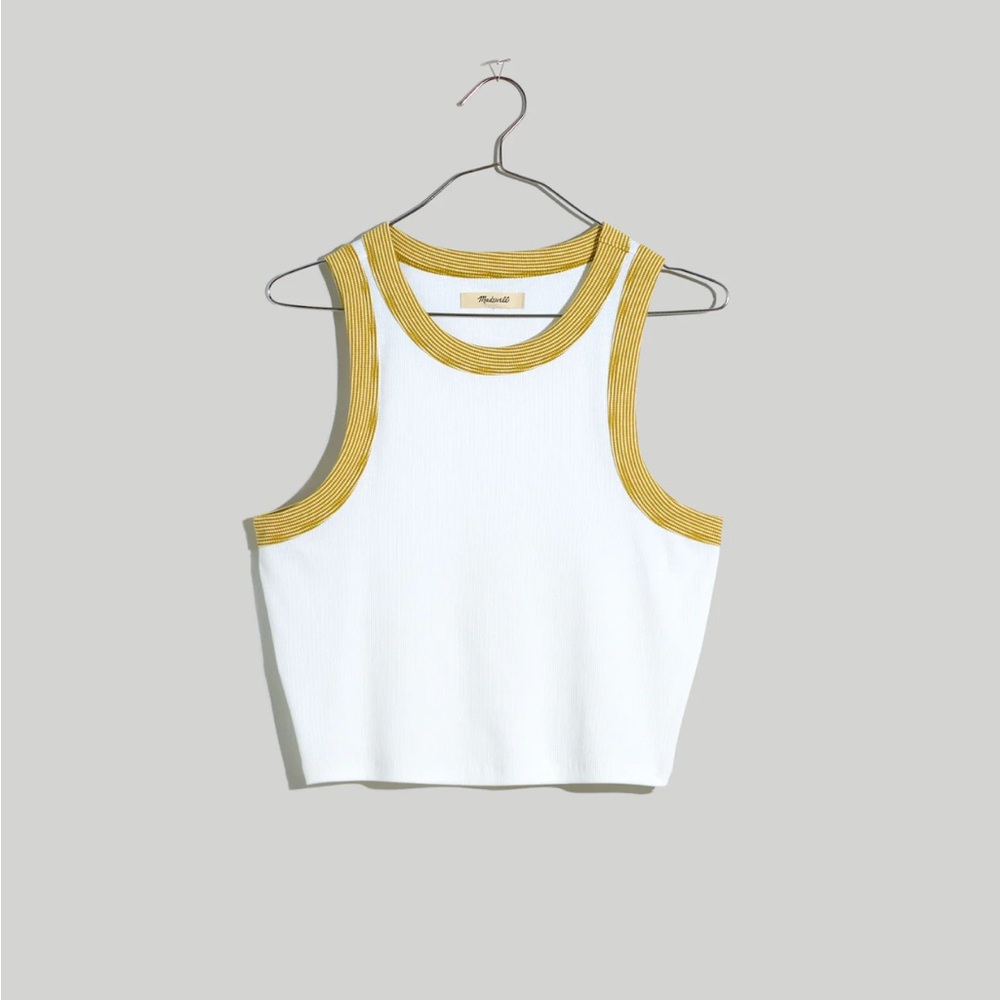 *NEW* Madewell Supima® Rib Cutaway Crop Tank - Size M